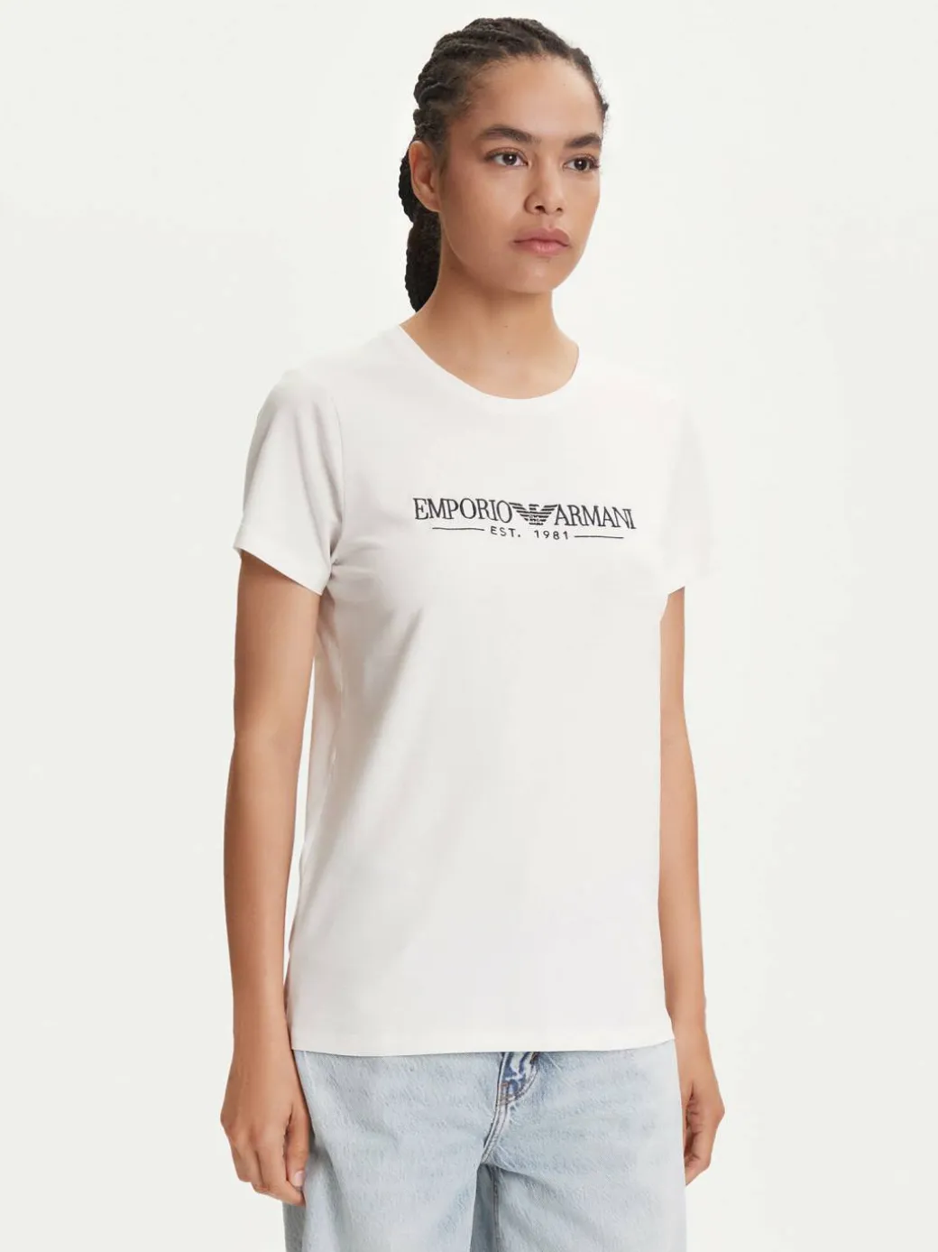 T-shirt EW000408 AF10881 U1131 Bianco Regular Fit