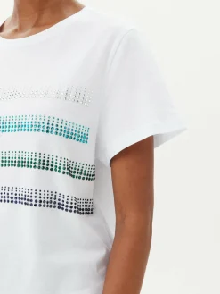 T-shirt Foglia 2515971042 Bianco Regular Fit