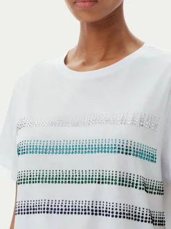 T-shirt Foglia 2515971042 Bianco Regular Fit