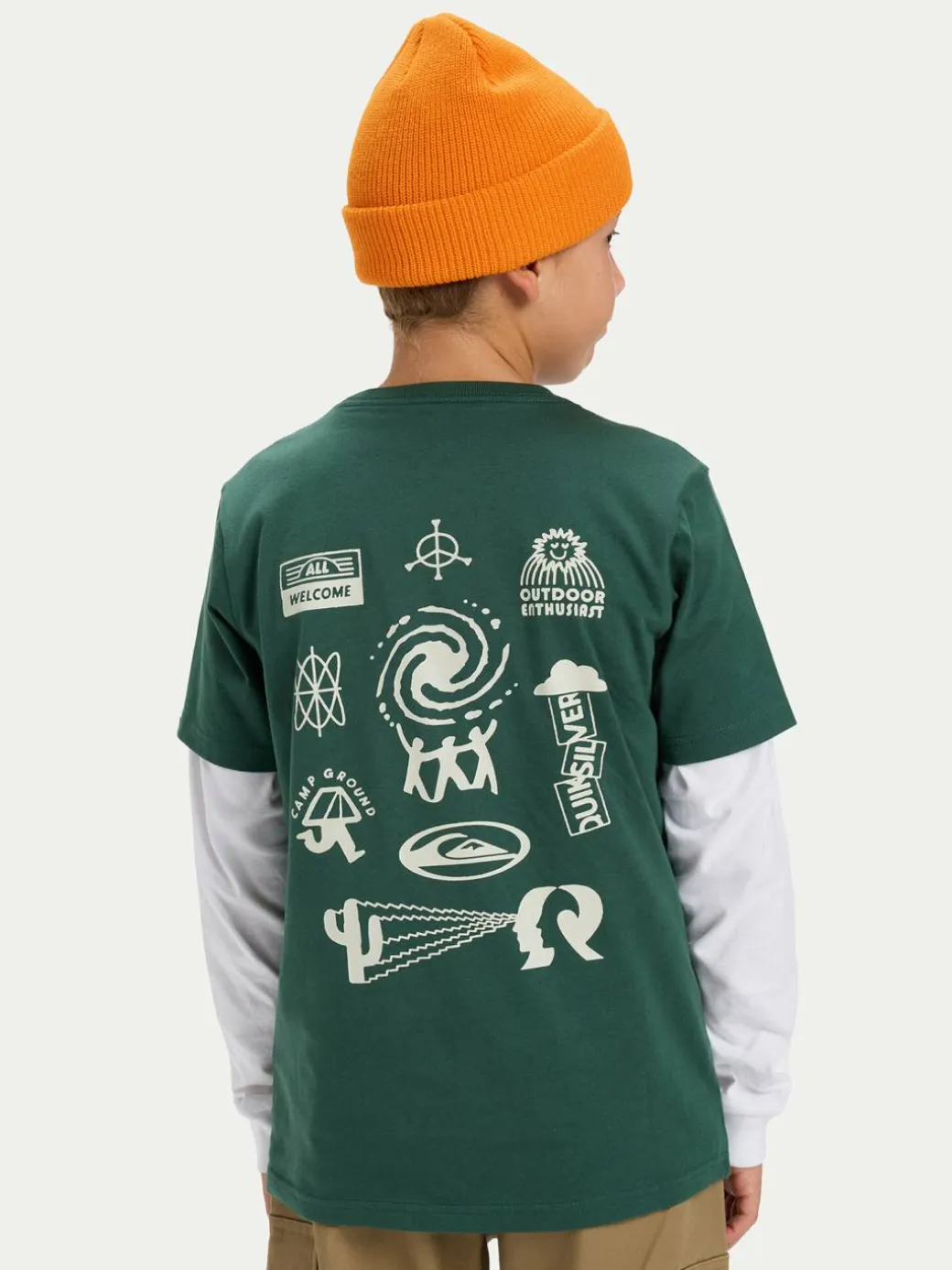 T-shirt Hw Welcome All EQBZT04913 Multicolore Regular Fit
