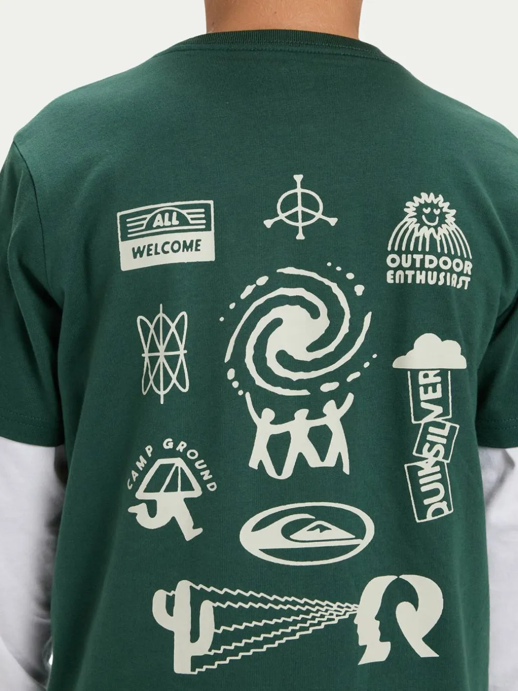 T-shirt Hw Welcome All EQBZT04913 Multicolore Regular Fit