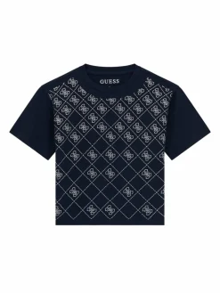 T-shirt J6GI05 K6YW4 Blu scuro Boxy Fit