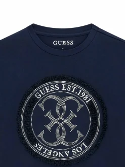 T-shirt J6GI07 K6YW4 Blu scuro Relaxed Fit
