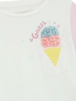 T-shirt K6GI14 K6YW4 Bianco Regular Fit