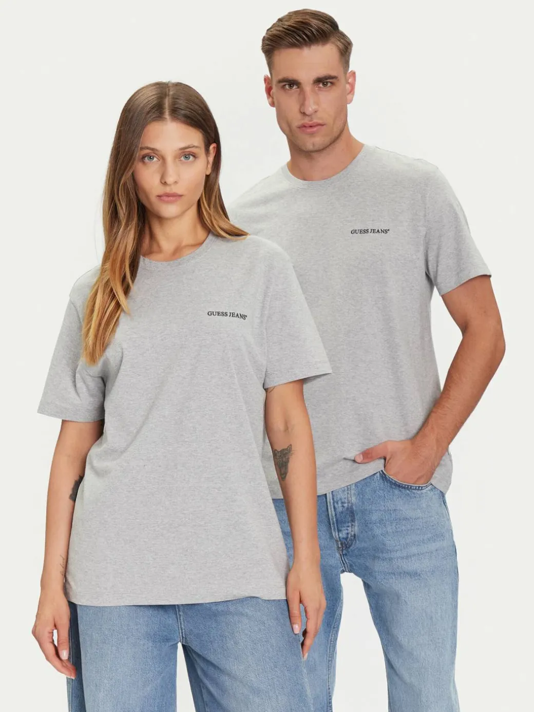 T-shirt M5BI78 K8FQ4 Grigio Regular Fit