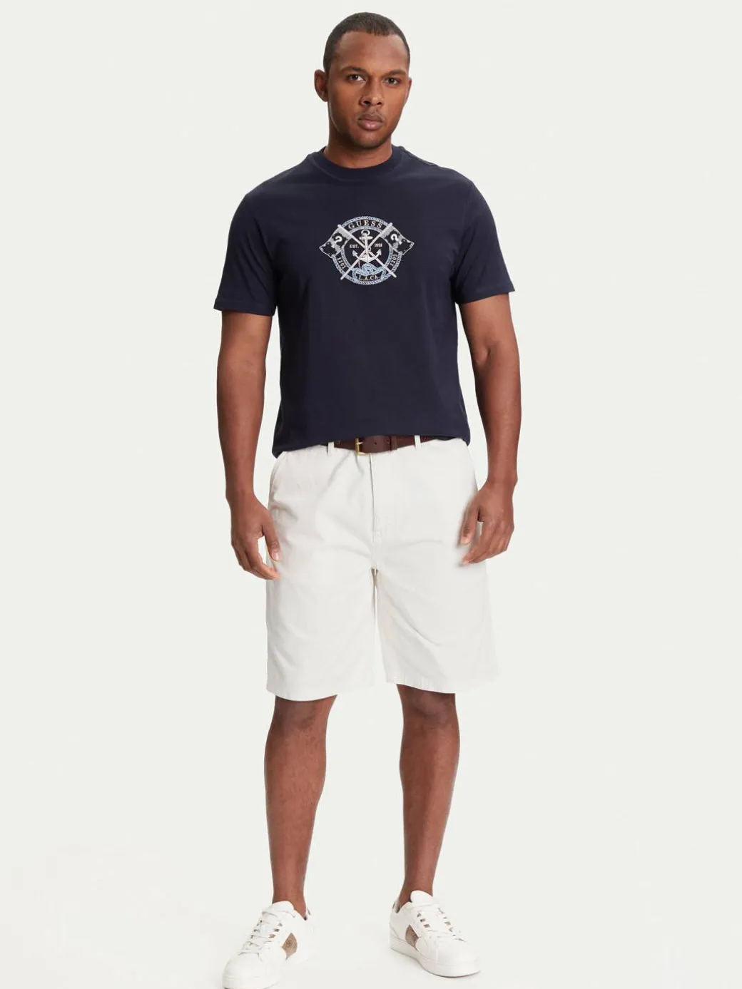 T-shirt M5YI62 K8FQ4 Blu scuro Regular Fit