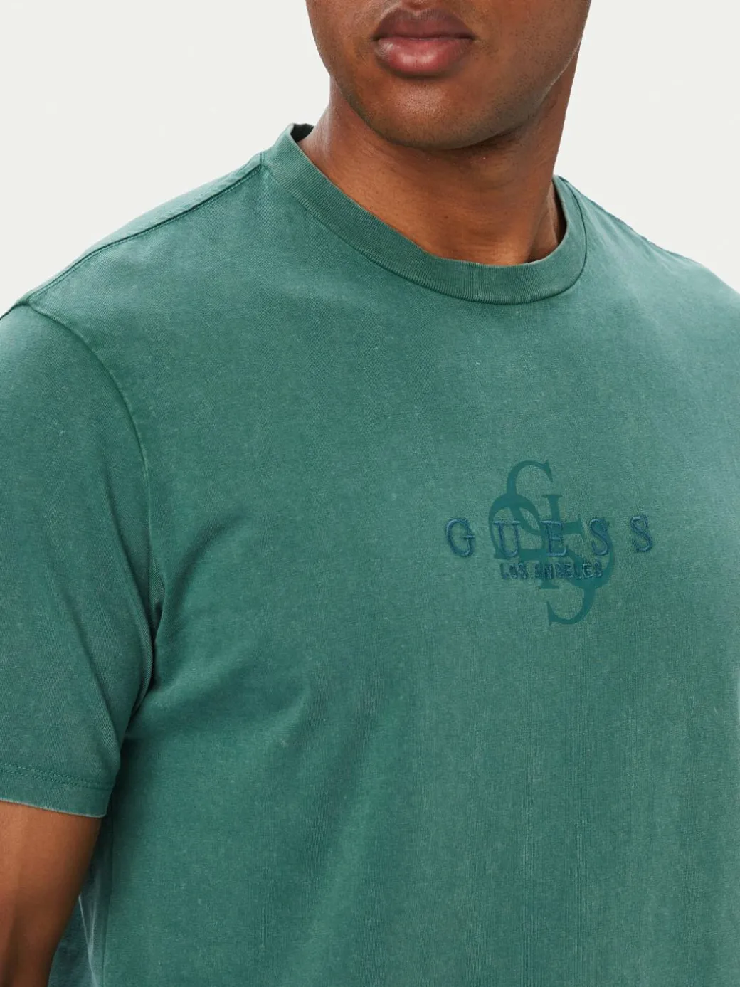 T-shirt M6YI58 K4632 Verde Regular Fit
