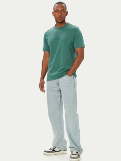 T-shirt M6YI58 K4632 Verde Regular Fit