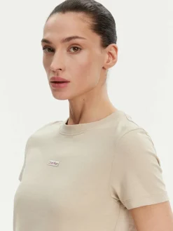 T-shirt Placed Institutional J20J225524 Beige Slim Fit