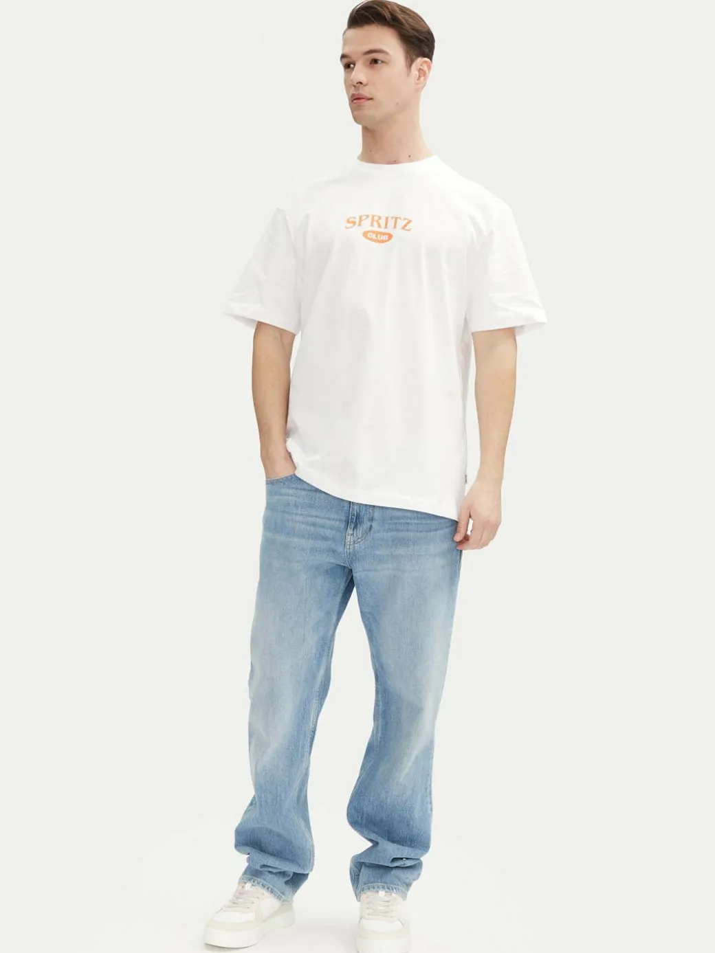 T-shirt Spritz 22034398 Bianco Relaxed Fit