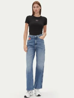 T-shirt Tjw Slim Essential Logo 2 Tee DW0DW20316 Nero Regular Fit