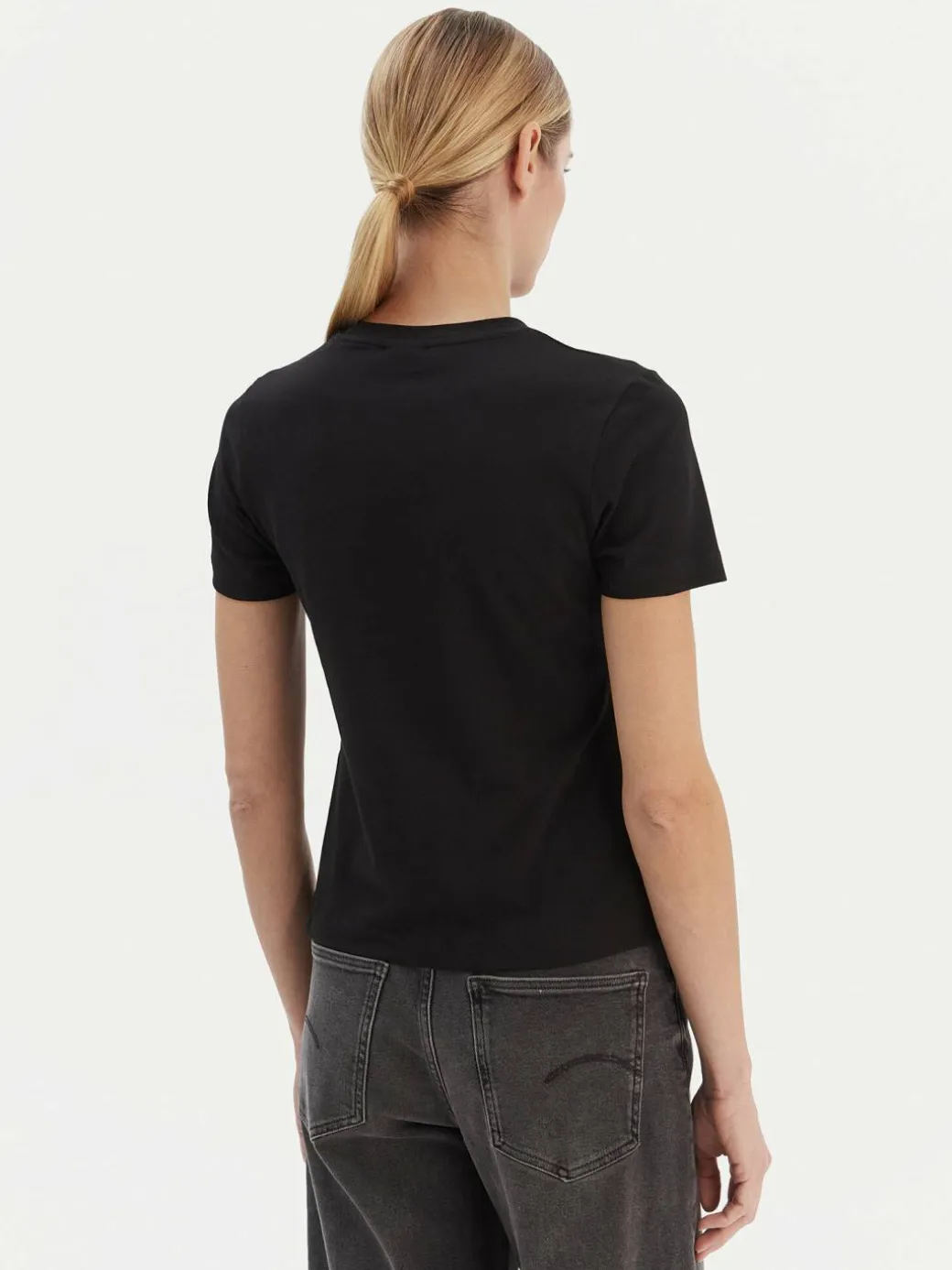 T-shirt V6RI02 J1314 Nero Regular Fit