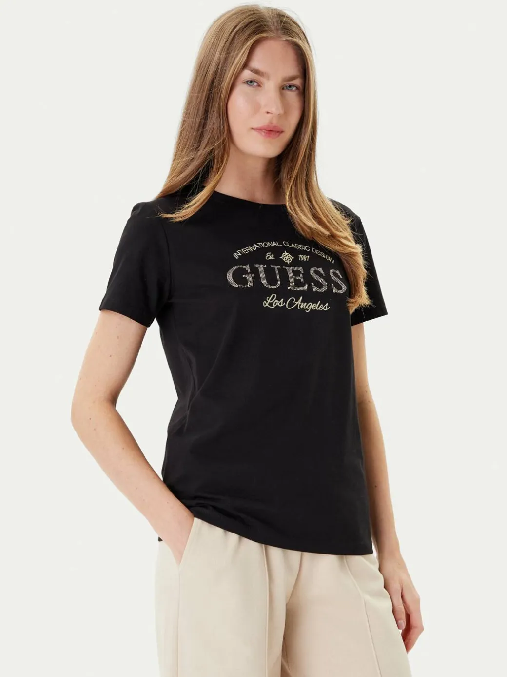 T-shirt V5YI13 J1314 Nero Regular Fit