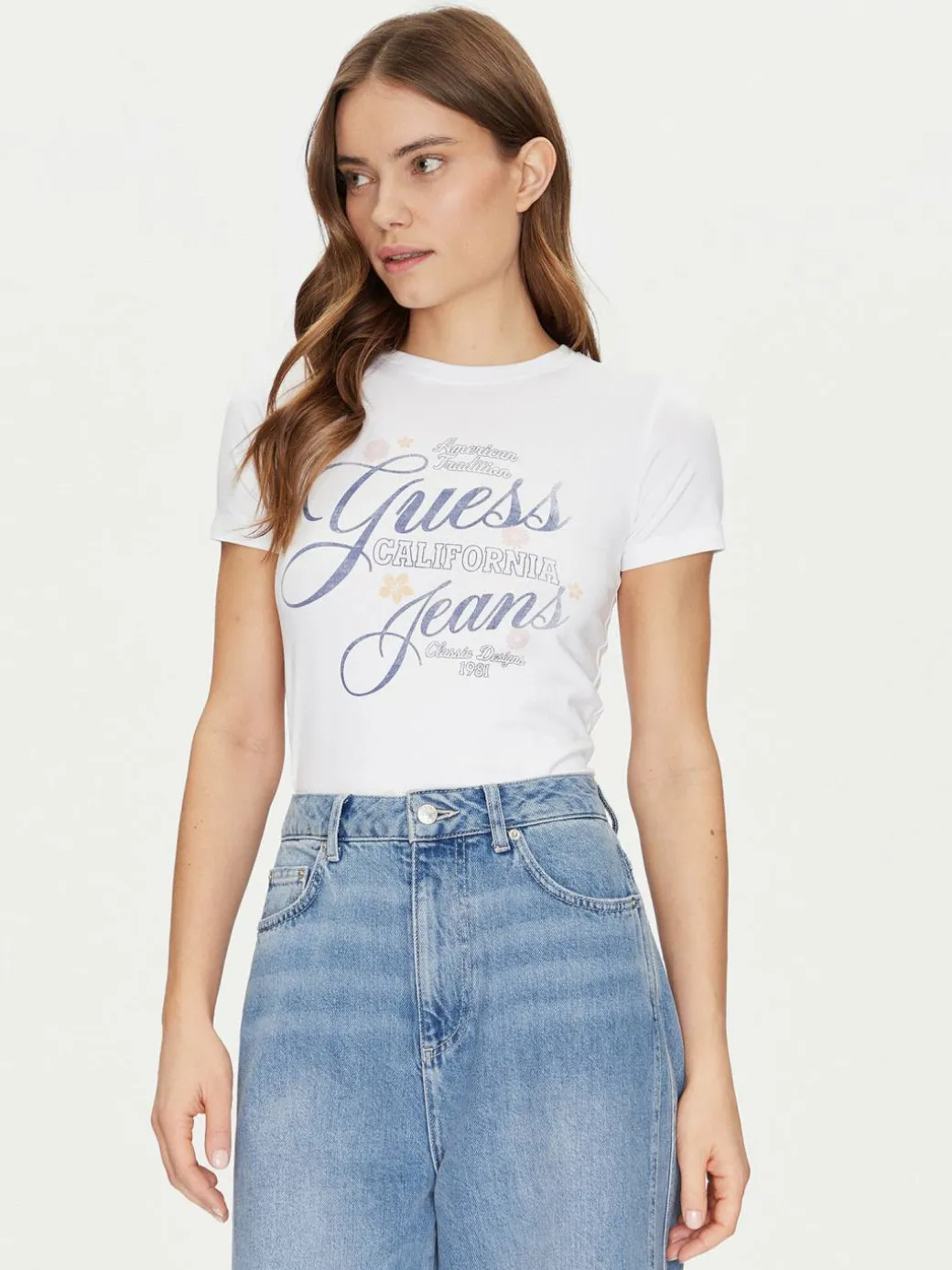 T-shirt W5GI24 J1314 Bianco Regular Fit