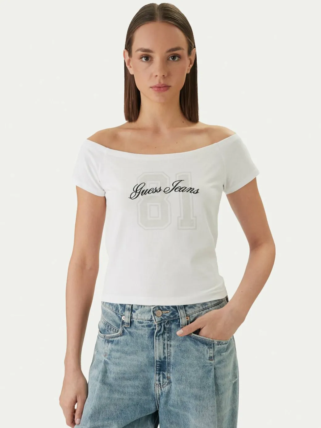 T-shirt W6GI07 J1314 Bianco Regular Fit