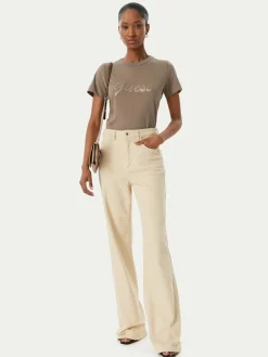 T-shirt W6GI08 K3023 Marrone Regular Fit