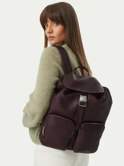Zaino Weebbing Strap Flap Backpack LV04F3645G Bordeaux
